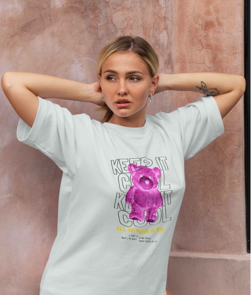 Дамска тениска с щампа Мечета Keep it cool - TShirtArtShop.com